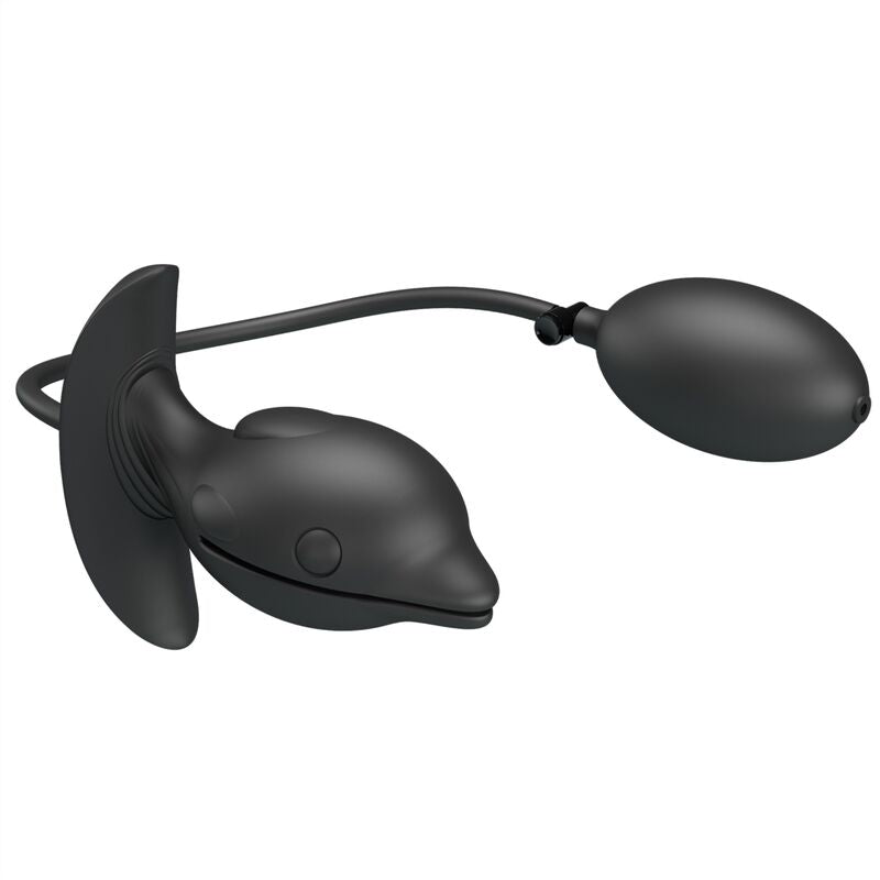 Pretty Love Inflatable &amp; Rechargeable Delfin Anal Plug — Black