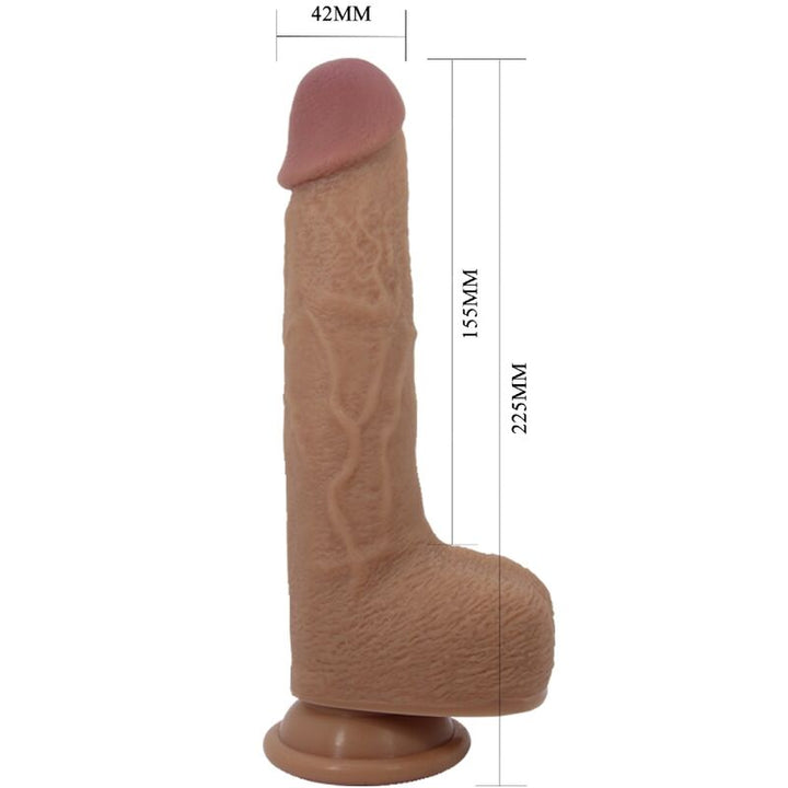 Pretty Love Tommy Realistic Dildo Vibrator — Light Brown/Silicone