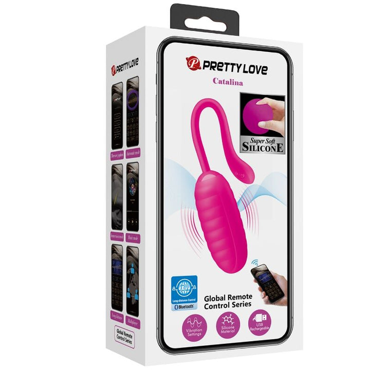 PRETTY LOVE - CATALINA PINK RECHARGEABLE VIBRATING EGG FREE APP