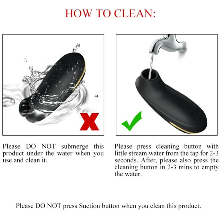 PRETTY LOVE - LUXURY RECHARGEABLE SUCTION MASSAGER BLACK
