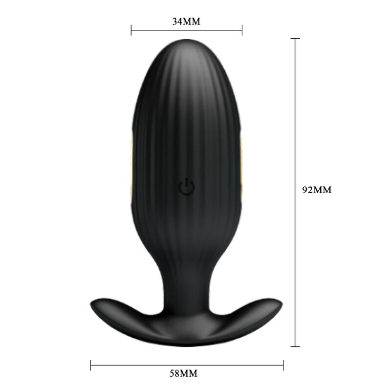 Pretty Love Jefferson App Controlled Anal Plug Black — Black