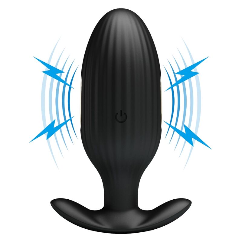 Pretty Love Jefferson App Controlled Anal Plug Black — Black