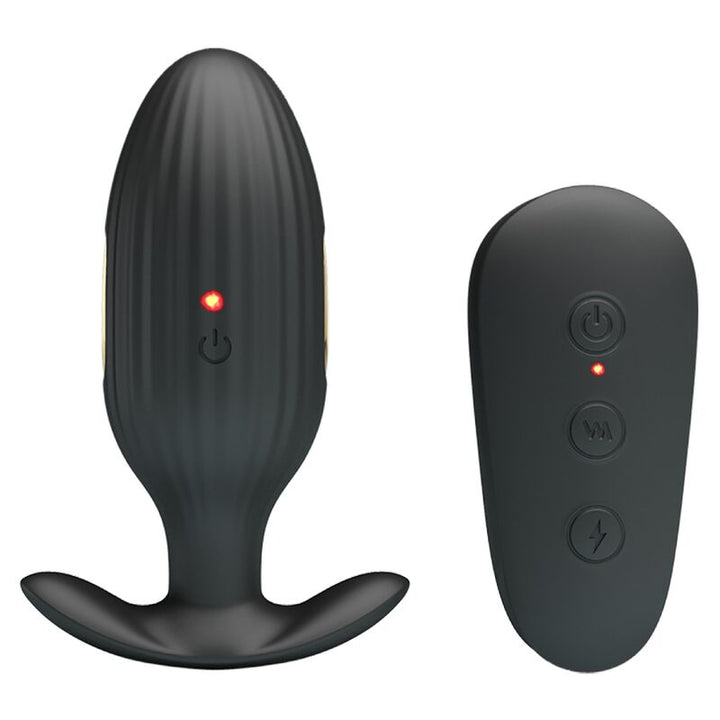 Pretty Love Kelly Plug Anal Rechargeable Vibrator Black — Black