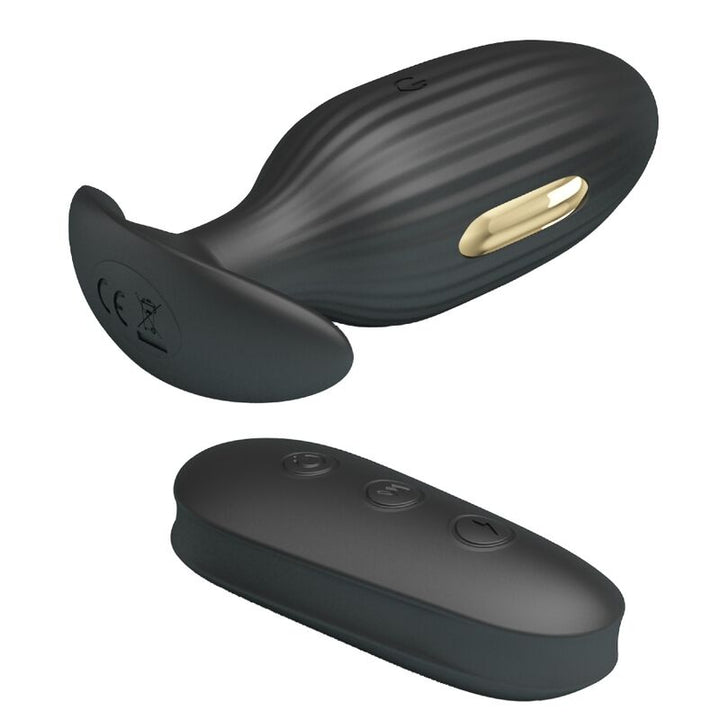 Pretty Love Kelly Plug Anal Rechargeable Vibrator Black — Black