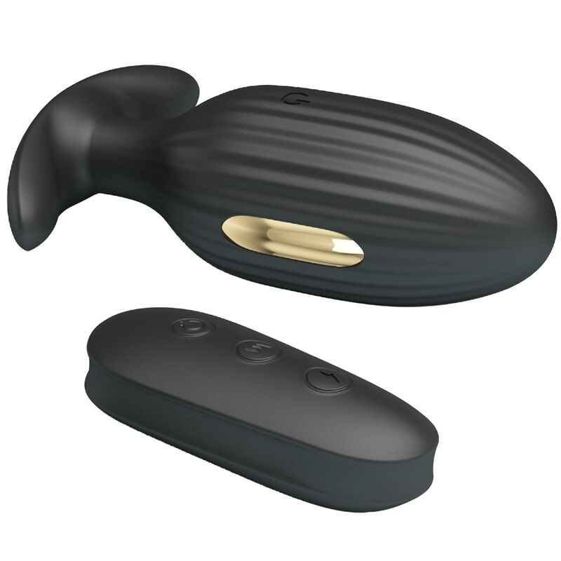 Pretty Love Kelly Plug Anal Rechargeable Vibrator Black — Black