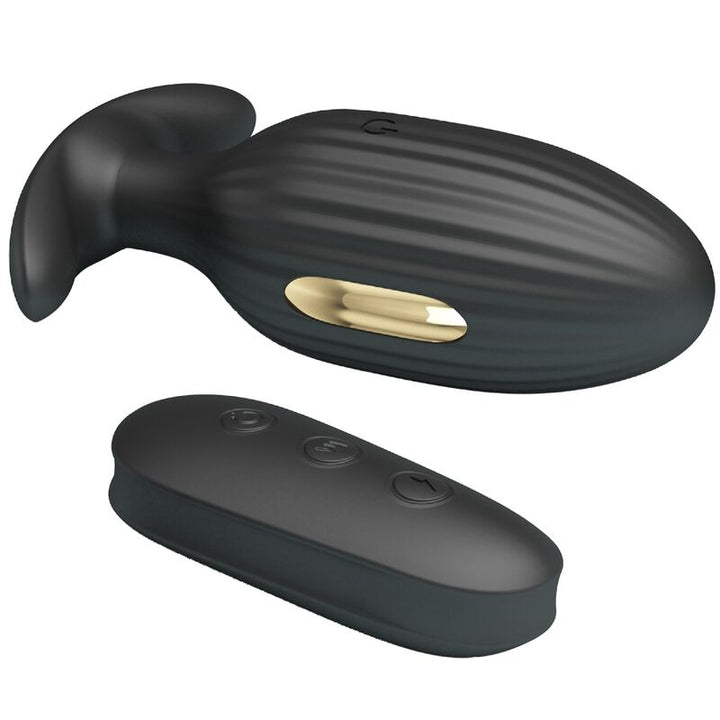 Pretty Love Kelly Plug Anal Rechargeable Vibrator Black — Black