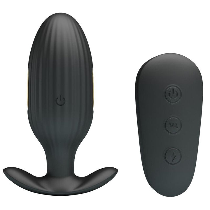 Pretty Love Kelly Plug Anal Rechargeable Vibrator Black — Black