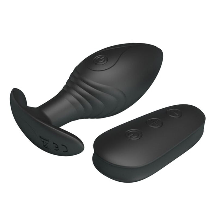 Pretty Love Regina Anal Plug Rechargeable Vibrator Black — Black