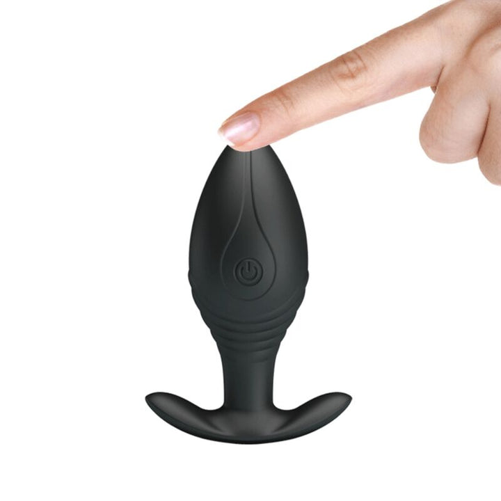 Pretty Love Regina Anal Plug Rechargeable Vibrator Black — Black