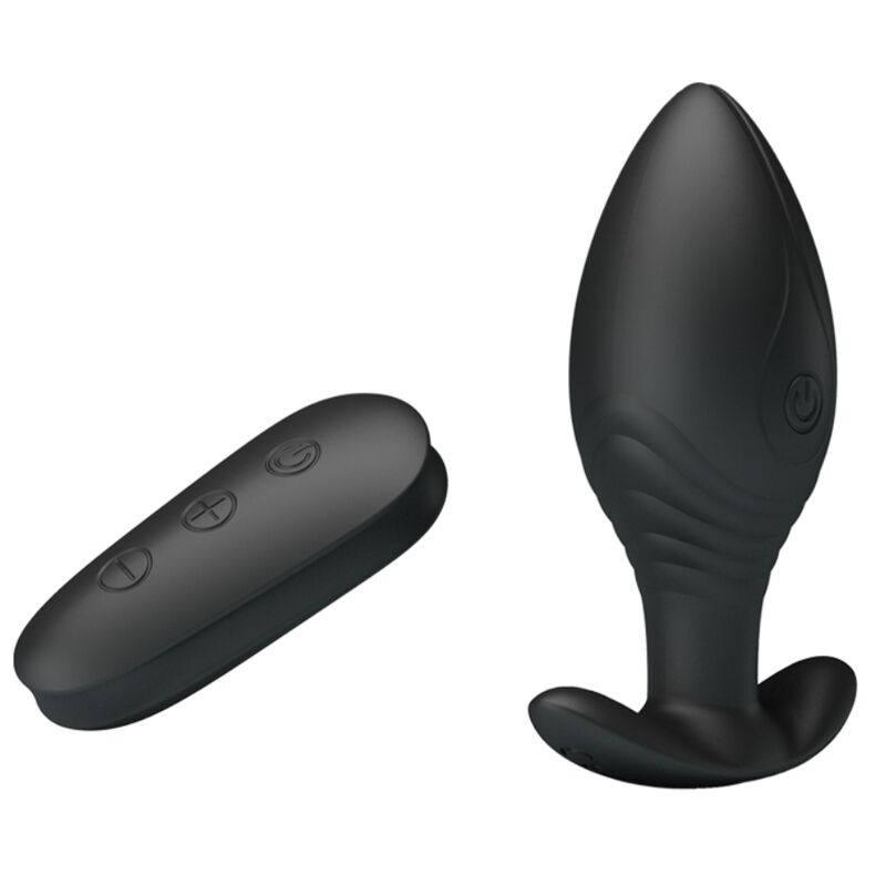 Pretty Love Regina Anal Plug Rechargeable Vibrator Black — Black