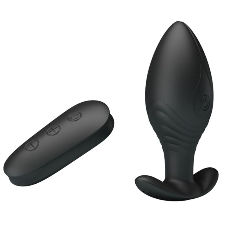 Pretty Love Regina Anal Plug Rechargeable Vibrator Black — Black
