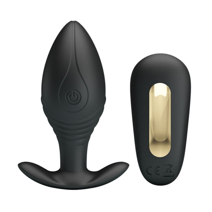 Pretty Love Regina Anal Plug Rechargeable Vibrator Black — Black