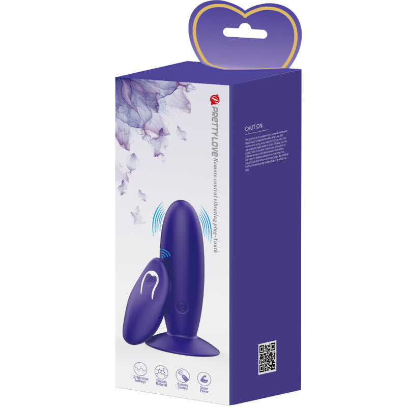 Youth Plug Anal Vibrator Remote Control Violet — Purple