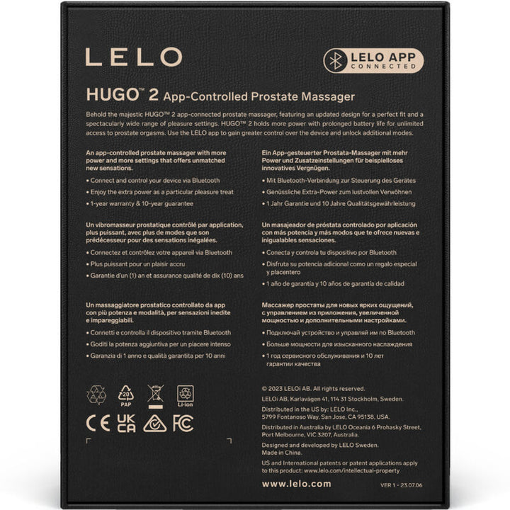 LELO Hugo 2 Prostate Massager — Green silicone