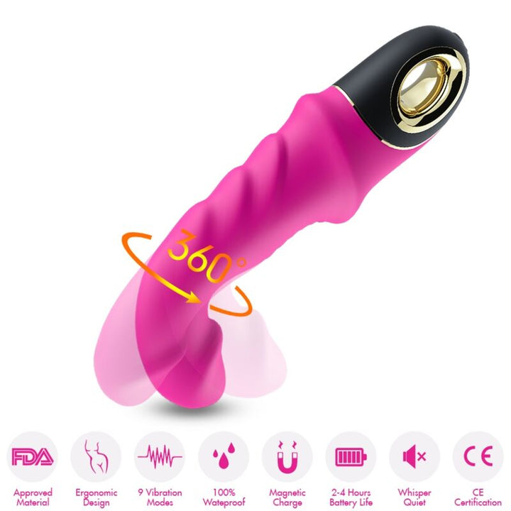 Armony Joyblade Dildo Vibrator Rotator Fuchsia — Pink Silicone