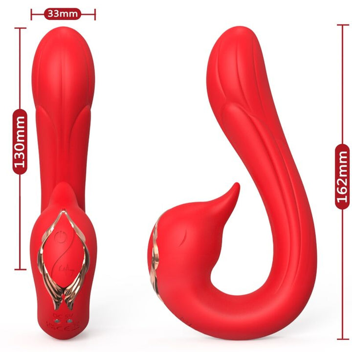 ARMONY - DELFIN VIBRATOR MULTIPOSITION &amp; HEAT EFFECT RED