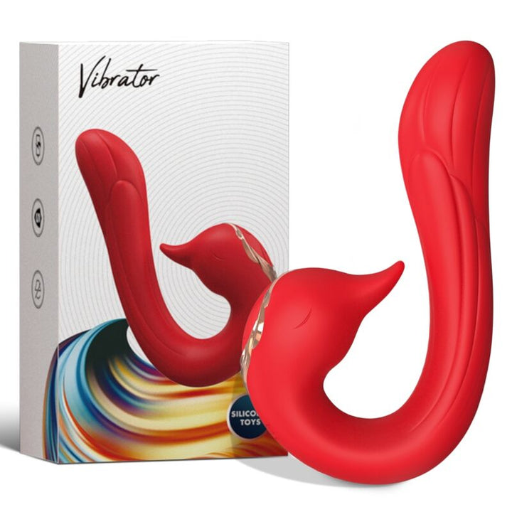 ARMONY - DELFIN VIBRATOR MULTIPOSITION &amp; HEAT EFFECT RED