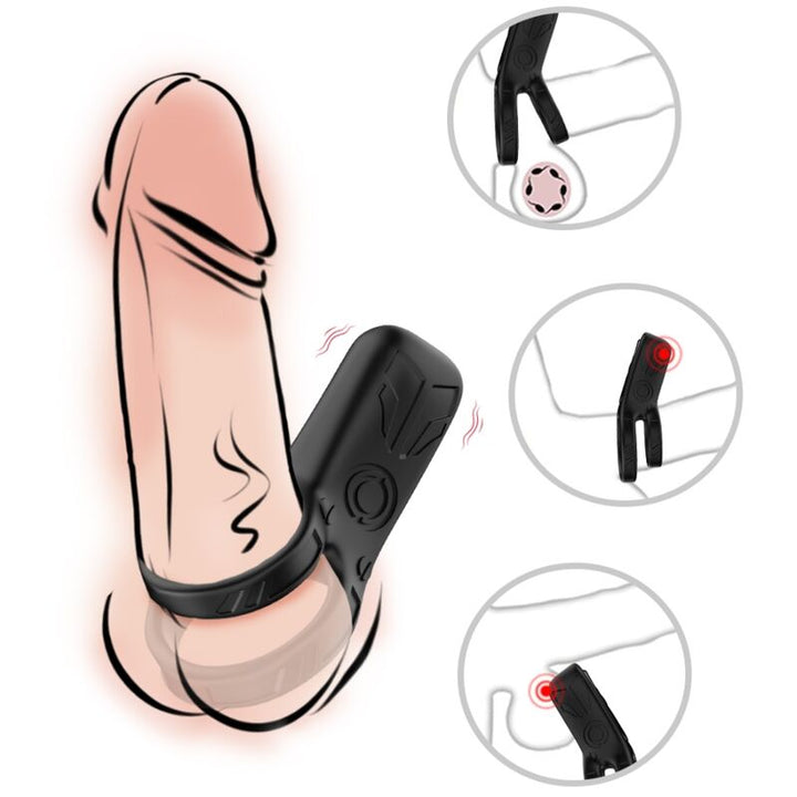 Armony Double Ring - Vibrator Black