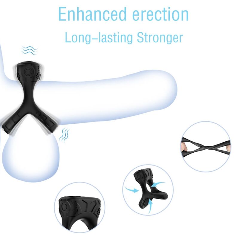 Armony Ring Vibrator - &amp; Multiposition Black
