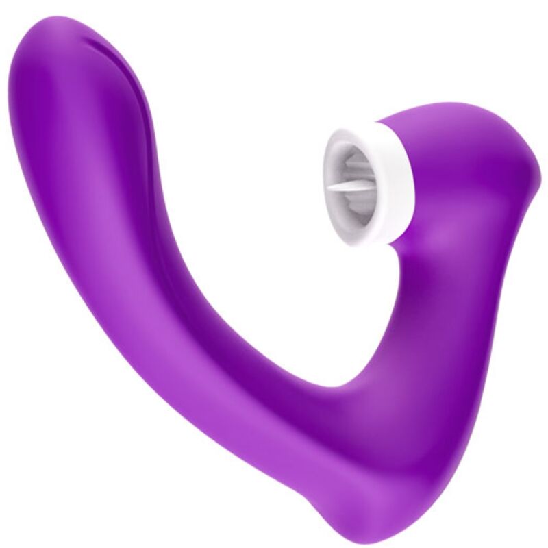 ARMONY - SECRETKISS LICKING VIBRATING CLIT &amp; VIBRATOR CURVED PURPLE