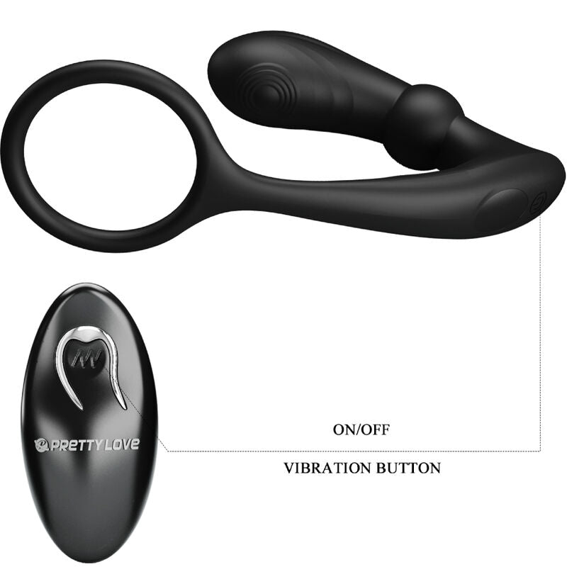 Pretty Love Warren - Black Anal Ring &amp; Vibrator