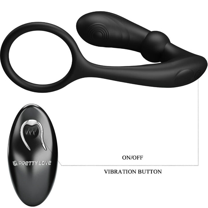 Pretty Love Warren - Black Anal Ring &amp; Vibrator