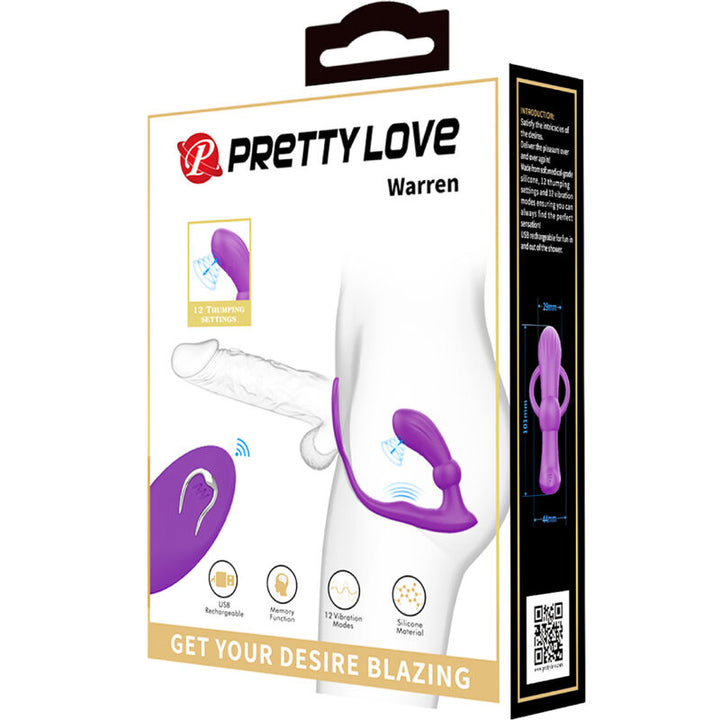 Pretty Love Warren - Violet Anal Ring &amp; Vibrator