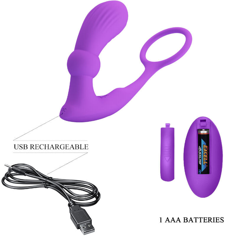 Pretty Love Warren - Violet Anal Ring &amp; Vibrator