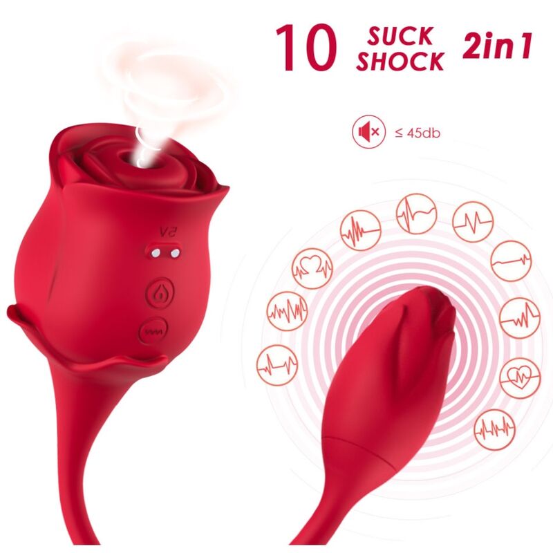 ARMONY - PINK CLITORIS SUCKER &amp; VIBRATOR 10 MODES RED