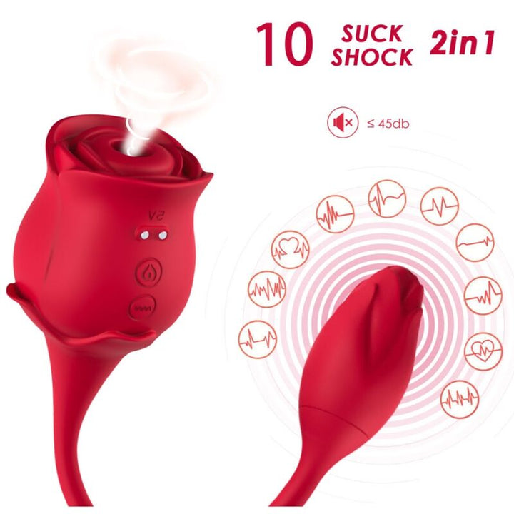 ARMONY - PINK CLITORIS SUCKER &amp; VIBRATOR 10 MODES RED