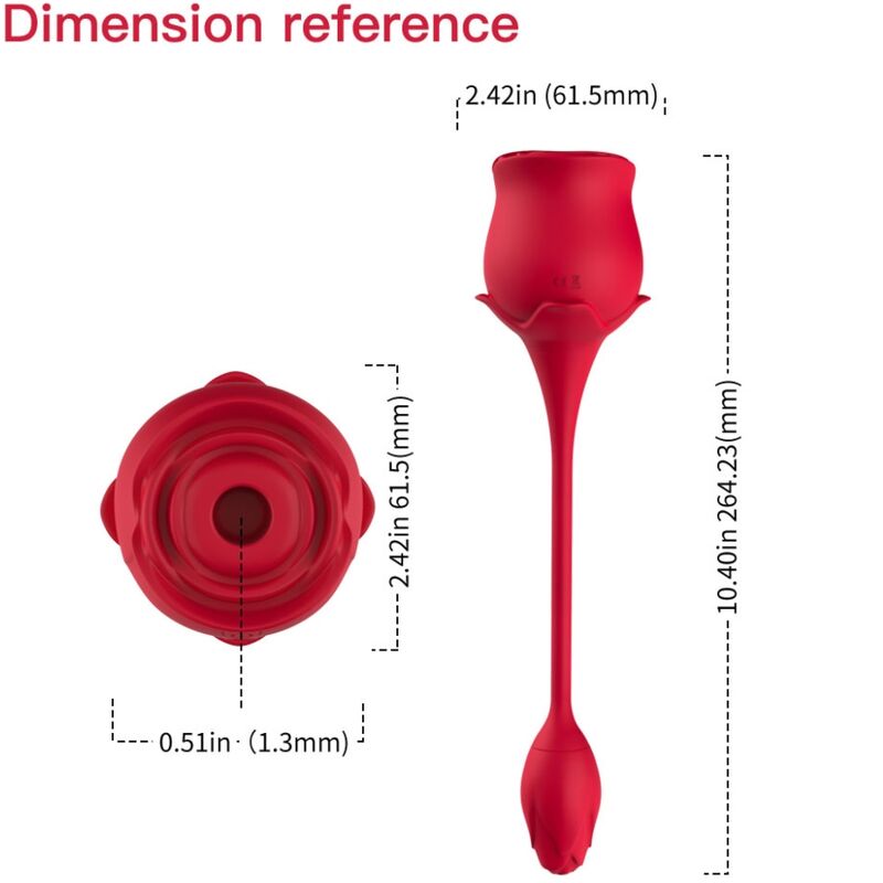 ARMONY - PINK CLITORIS SUCKER &amp; VIBRATOR 10 MODES RED