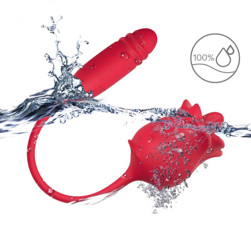 ARMONY - 3-IN-1 PINK, STIMULATOR, SUCTION AND UP&amp;DOWN WITH RED TAIL