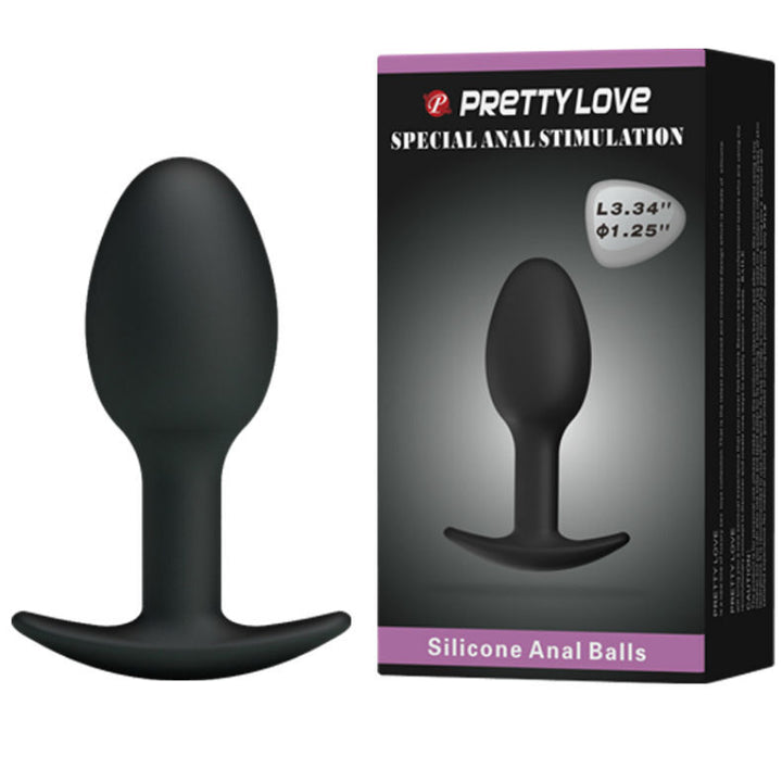 Pretty Love Silicone Anal Plug 6.5 CM Black — Black