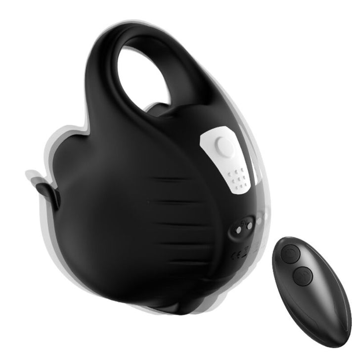 Armony Cupping Vibrator - Ring Remote Control Black