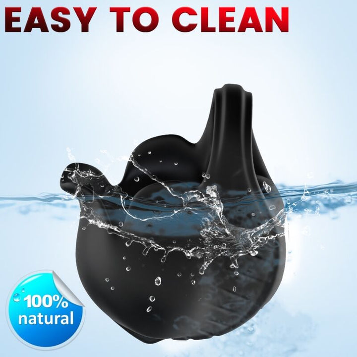 Armony Cupping Vibrator - Ring Remote Control Black