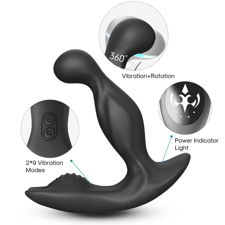 Armony Bat King Vibrator Anal Prostate Rotator — Black
