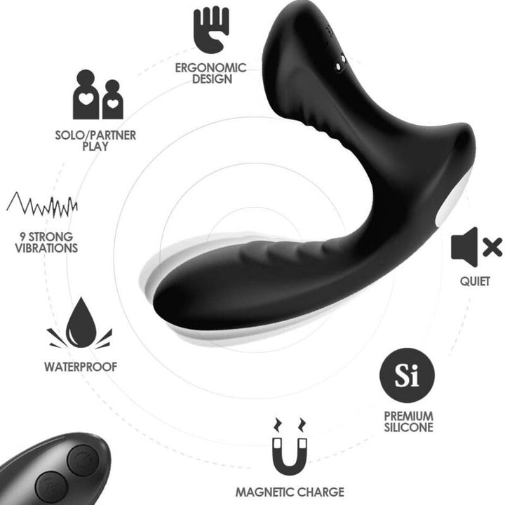 Armony Storm Vibrator Anal Prostate Plug — Black