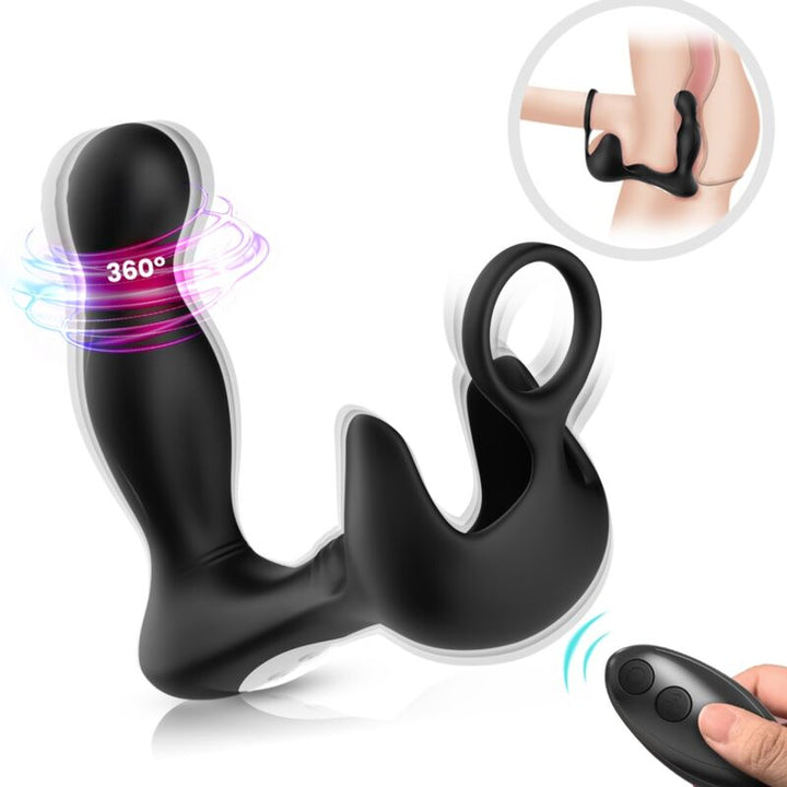 Armony Surround Vibrator Anal Stimulator Testiculos Ring — Black