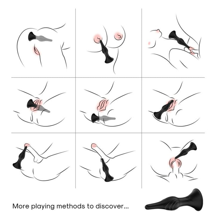 Armony Vibrator Anal Plug Remote Control — Black