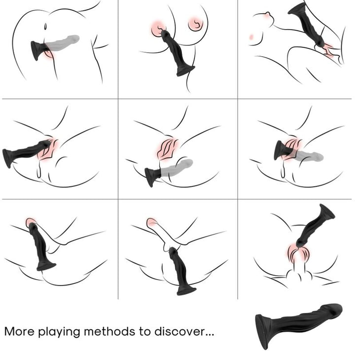 Armony Dildo Vibrator Anal Plug Remote Control — Black