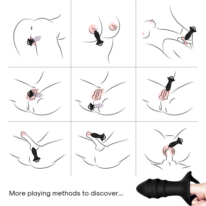 ARMONY - KYLIN FINGER VIBRATOR &amp; ANAL PLUG REMOTE CONTROL BLACK