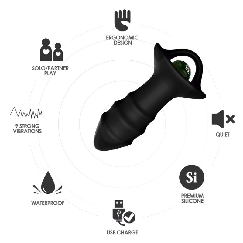 ARMONY - KYLIN FINGER VIBRATOR &amp; ANAL PLUG REMOTE CONTROL BLACK
