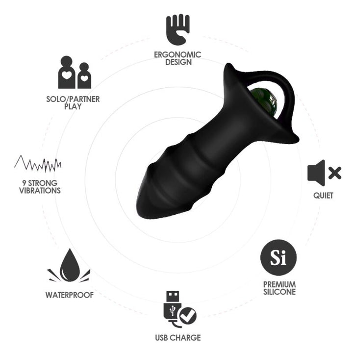 ARMONY - KYLIN FINGER VIBRATOR &amp; ANAL PLUG REMOTE CONTROL BLACK