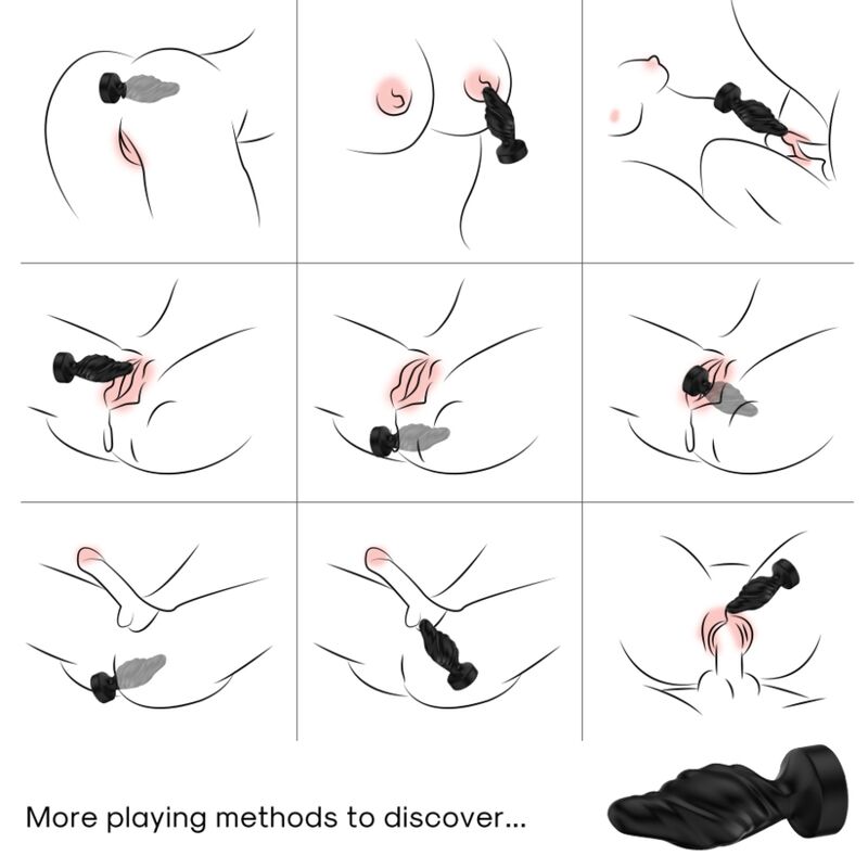 Armony Vibrator Anal Plug Remote Control — Black