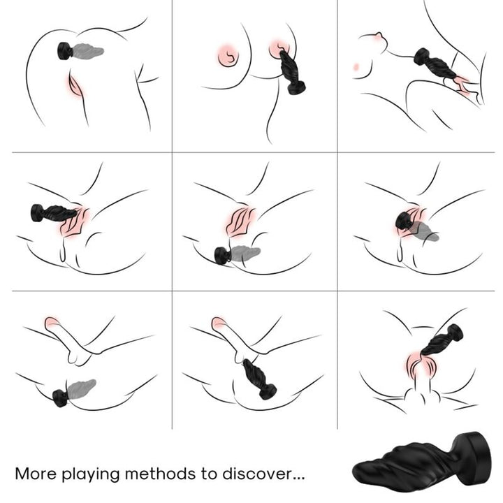 Armony Vibrator Anal Plug Remote Control — Black