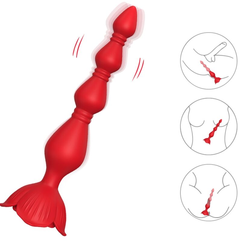 Armony Pink Vibrator Pagoda Anal Plug — Red