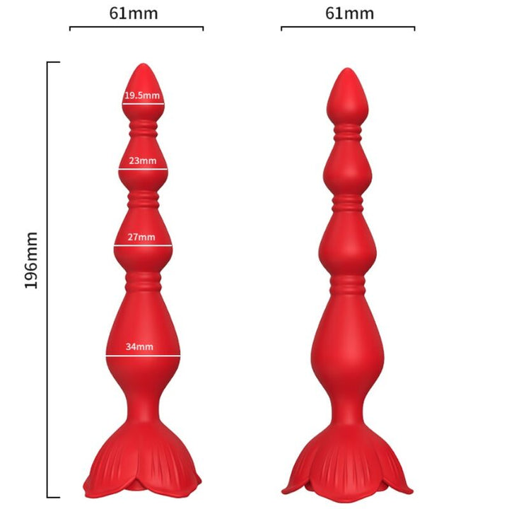Armony Pink Vibrator Pagoda Anal Plug — Red