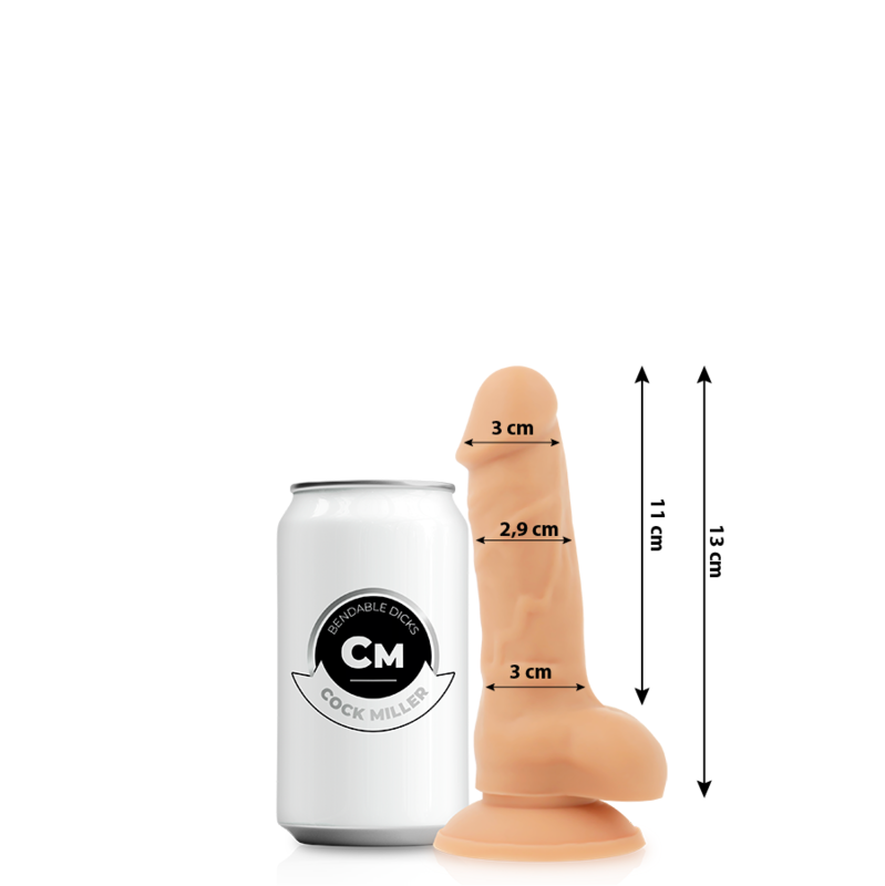 Cock Miller Silicone Density Cocksil Articulable 13 CM — Skin · Silicone