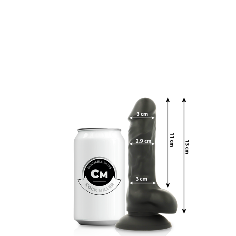 Cock Miller Silicone Density Cocksil Articulable Black 13 CM — Black · Silicone