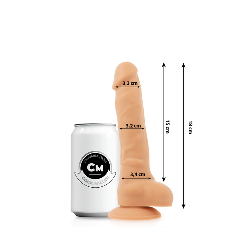 Cock Miller Dildo Realistic Silicone Density Articulable — Skin · Silicone